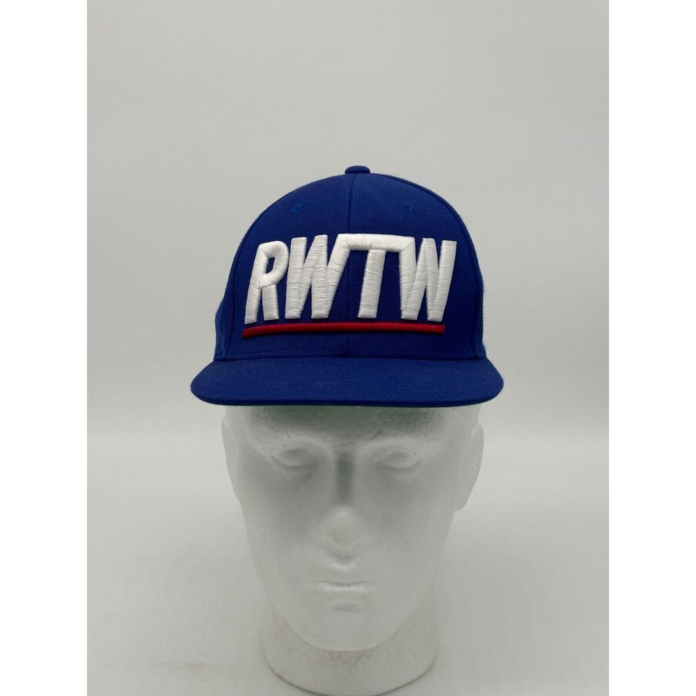RWTW Hat Adult Adjustable Blue Embroidered Logo Snapback‎ Baseball Cap Mens NEW